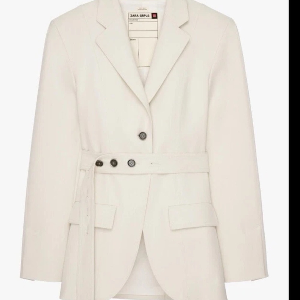 Zara Blazer SRPLS Size Small Color White Offwhite NWT